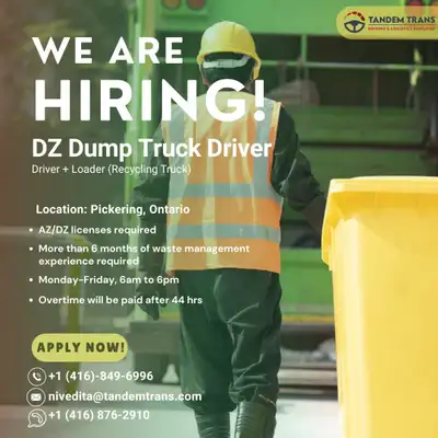  HIRING DZ DRIVERS – PICKERING, ON!, View more