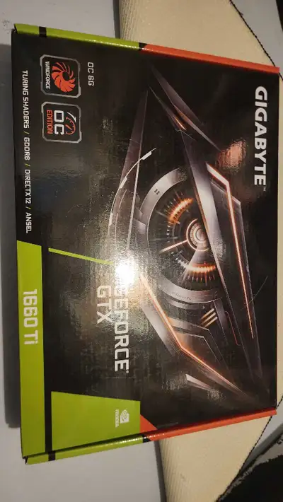 6 x gigabyte gtx 1660ti. $150 each. It is used and very good condition. All in original package.