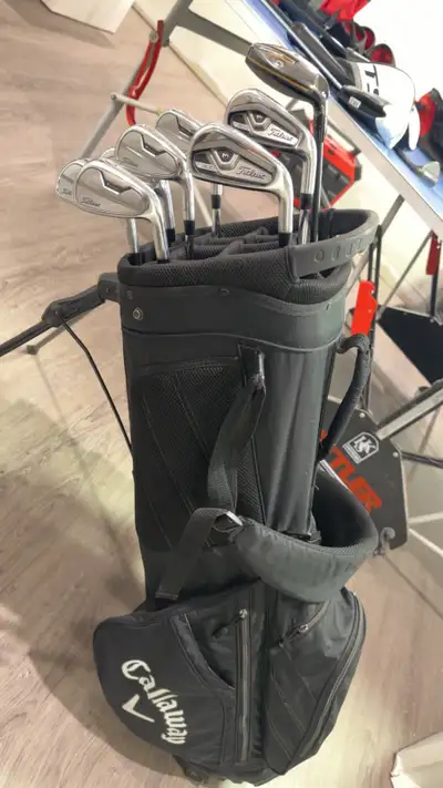 Titleist T200/T300Iron Set with Callaway Super Hybrid and bag, View more
