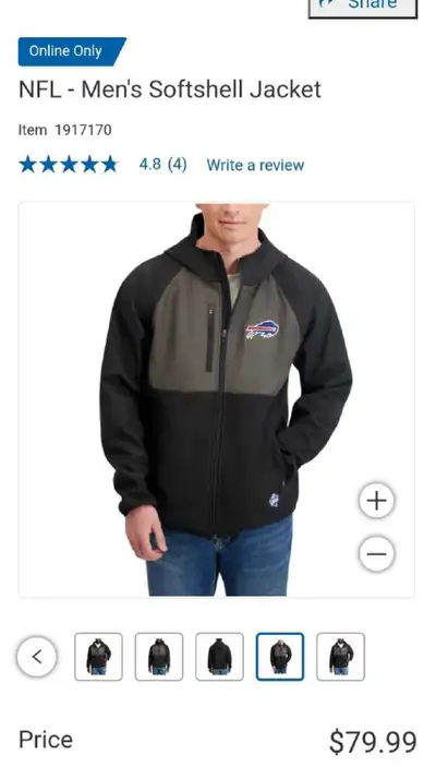 I'm selling a nearly new NFL Detroit Lions softshell jacket, perfect for showing team spirit while s...