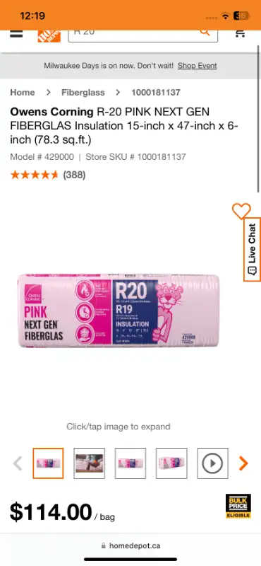 Wholesale Insulation - Blown, R 12, R 20 and more, View more