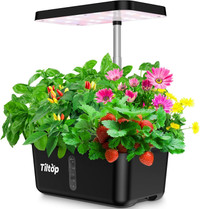 TILTOP Hydroponics Growing System 8 Pods Indoor Herb Garden LED