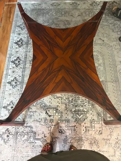 Scupltural Danish Rosewood & Glass Coffee Table By Sven Ellekar, View more
