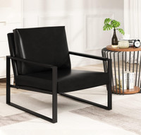 Black Leather Accent Chair - Amazon (Free Delivery)