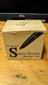 Parker '51' Blue-Black ink in origin box - one quarter full