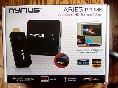 Nyrius Aries Prime Wireless HD Transmitter for TV Full 1080p, View more