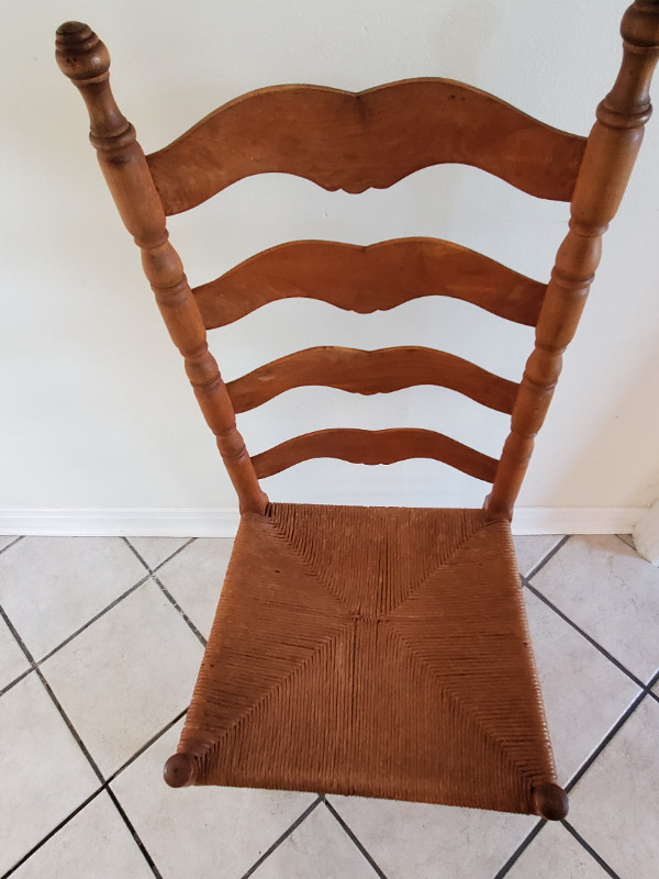Vintage French country ladderback dining chairs in Dining Tables & Sets in Peterborough - Image 2