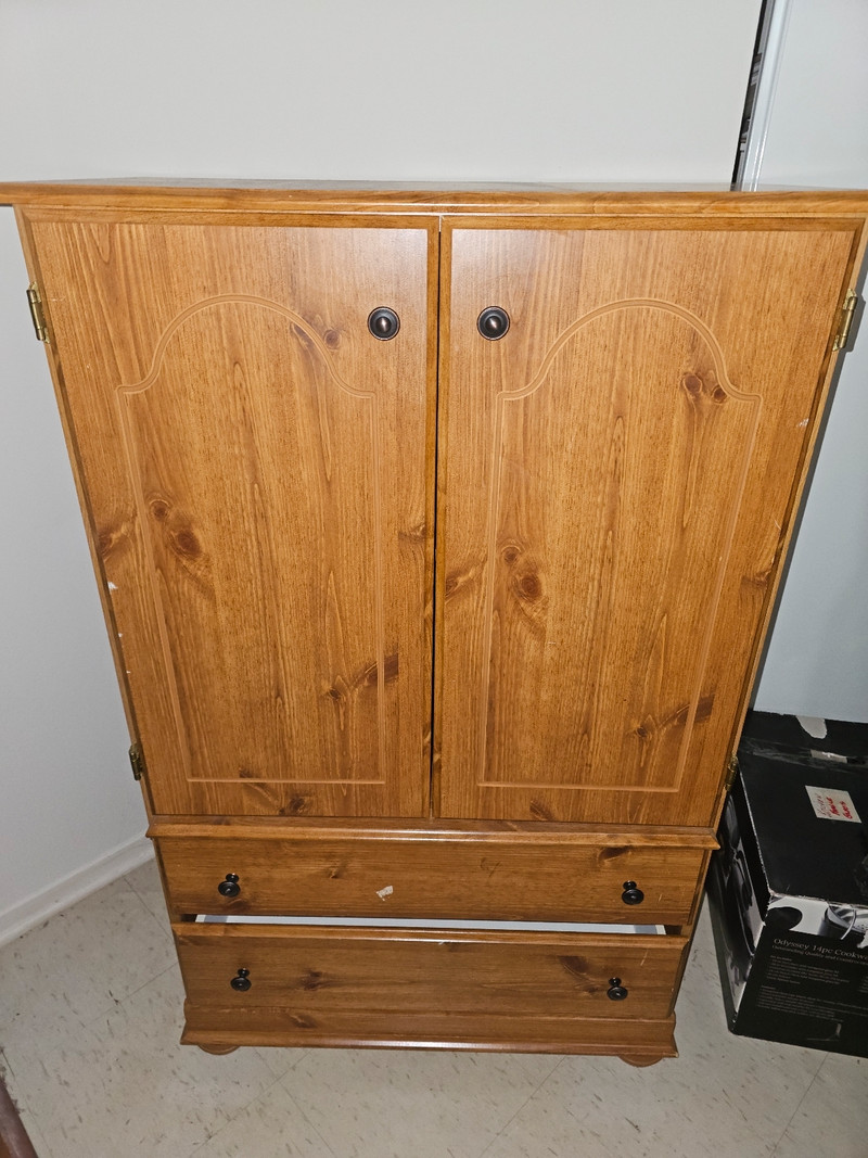 Armoire with 2 Drawers, 2 Door and 2 Shelves Dressers & Wardrobes