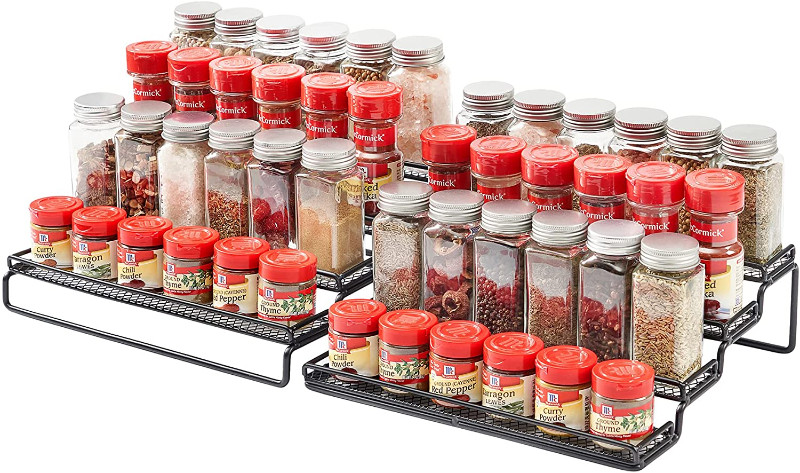 NEW MEIQIHOME 4 Tier Expandable Spice Rack Organizer 11.4 to 22" for sale  
