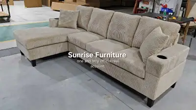 4 Seater L Shape Sofa Corduroy , View more
