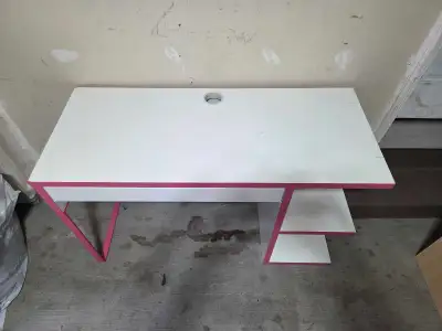 Desk Pink White, View more