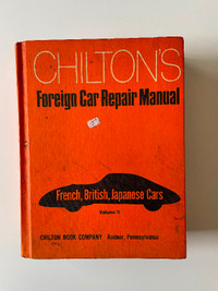 CHILTON'S Foreign Car Repair Manual French British Japanese cars
