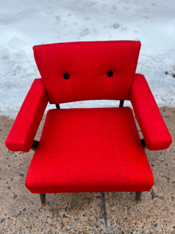 Fauteuil rouge vintage atomic retro arm chair dans Chaises, Fauteuils inclinables  à Ville de Montréal - Image 2