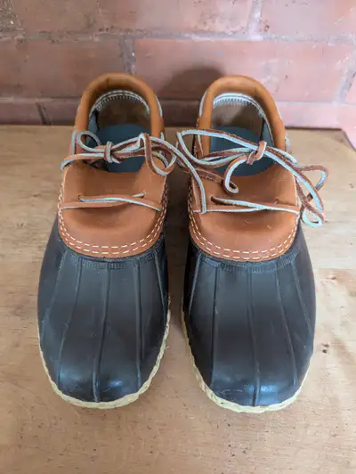 L.L. Bean Women's Bean Boots, Rubber Moc/Duck Boots Size 6 Wide Bought a few years ago, never worn....