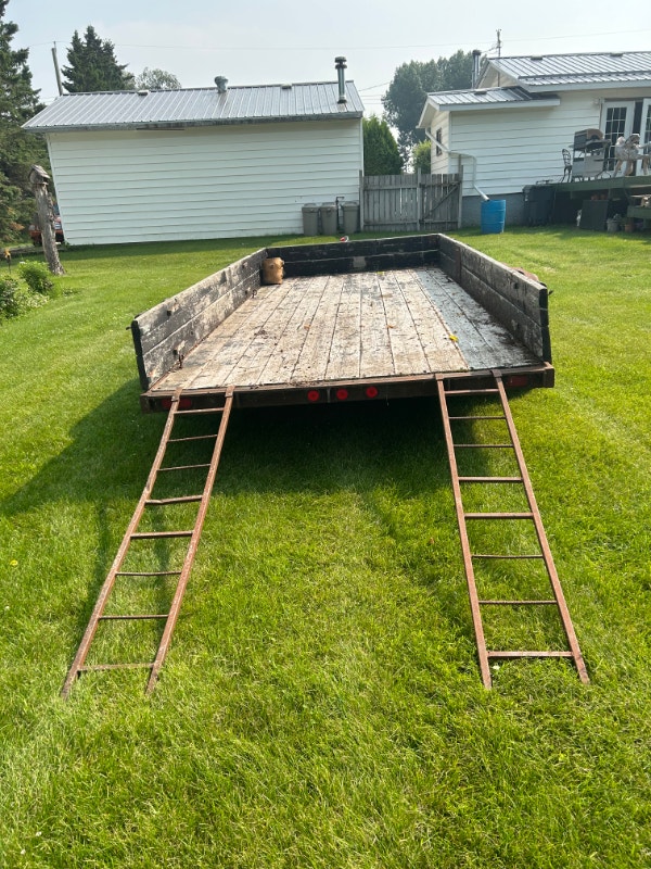 FOR SALE 16 FOOT TANDEM AXLE TRAILER Cargo & Utility Trailers Red