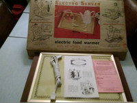 Vtg.Elect.Food Warmer (avacado)-NEW-1960's w/thermostat