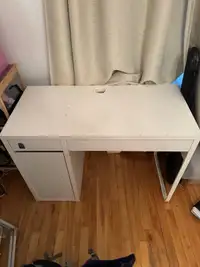 Desk with drawer and cabinet