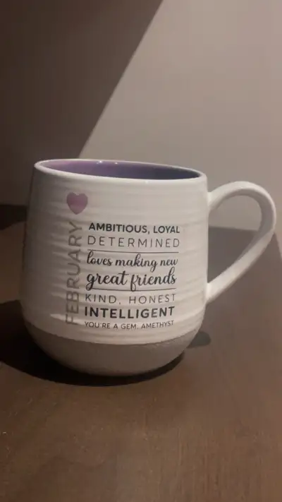 February amethyst mug, View more
