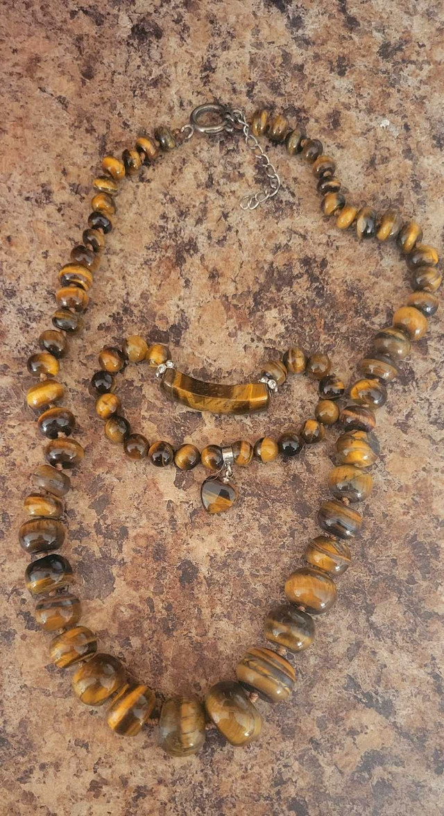 Tigers eye necklace and bracelet  in Jewellery & Watches in Trenton - Image 2