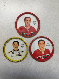 1962 Shirriff coins NHL Beliveau, Makita, Moore