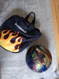 Bowling ball and bag 8"