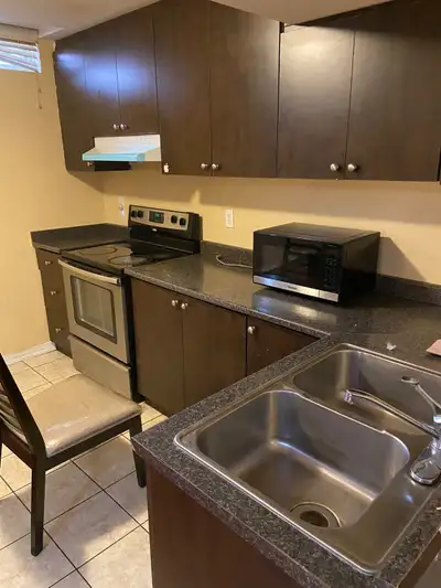 2 room basement for rent One parking, No smoking no pet