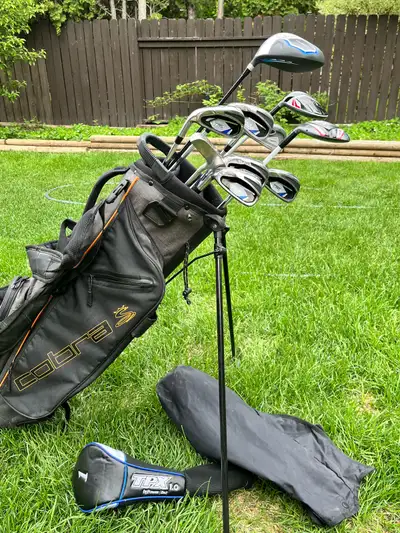 Adult Golf Club Set LEFT/H  POWER BILT-TPX +CALLAWAY+COBRA S Bag, View more