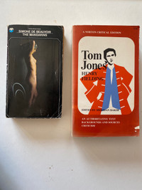 The Mandarins by Simone de Beauvoir + Tom Jones by Henry Fieldin