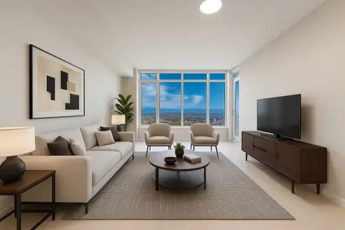 SOVEREIGN by BOSA in Metrotown! This rare East-North-South corner unit on the 25th floor offers brea...