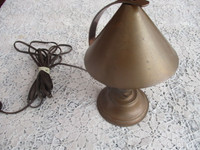 Vintage Copper Table Lamp with Adjustable Shade--All Original!