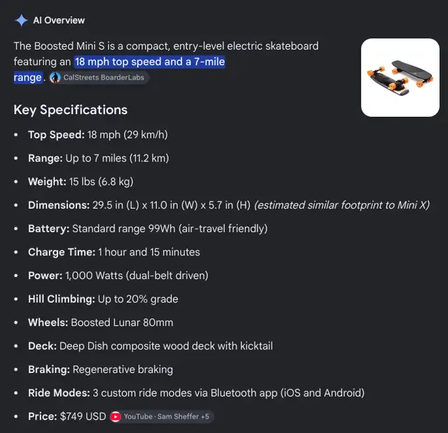 Boosted Mini S Electric Skateboard560191125104240641