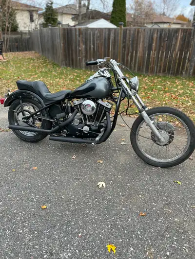 1973 Harley-Davidson Sportster - 4-speed, chain drive, manual transmission, two cylinders, both elec...