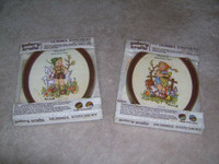 VINTAGE 1976 HUMMEL FARM BOY AND GIRL SET COMPLETE WITH FRAMES