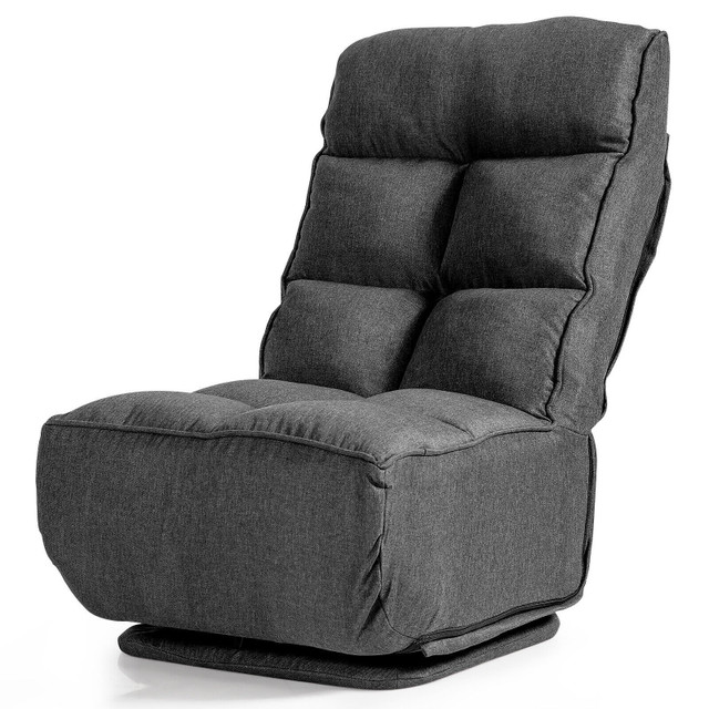 6-Position Gaming Chair Swivel Folding Floor Chair w/ Metal Bas in Chairs & Recliners in Kitchener / Waterloo