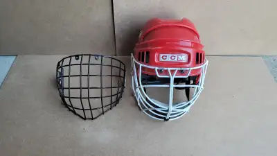 CCM Hockey Helmet + 2 Cages, View more