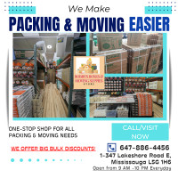 MOVING BOXES & PACKING SUPPLIES FOR EASIER PACKING & MOVING