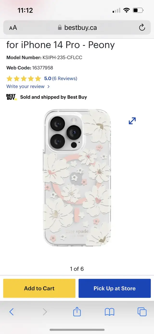 Kate Spade iPhone 13 & 14 original case in Cell Phone Accessories in Ottawa - Image 2