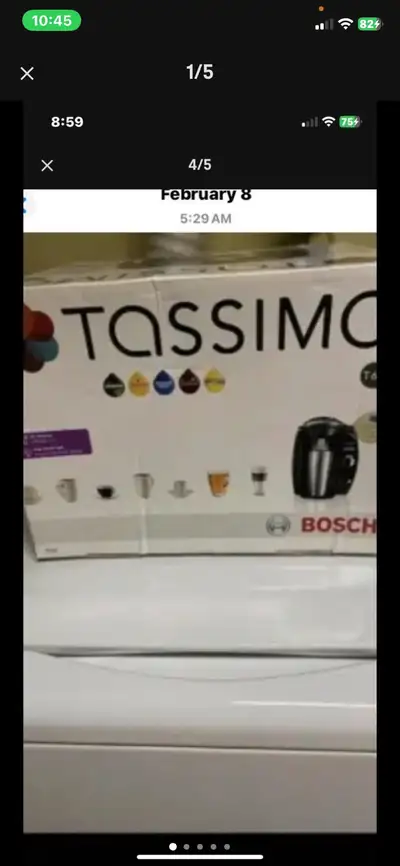 I'm selling a brand-new Bosch Tassimo coffee machine, perfect for brewing a variety of beverages wit...