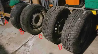 4x BFGoodrich Winter T/A ksi 215/55R17 94T DOT 110 3RLK21 CW: Steel Rims, and Tire Pressure sensor (...