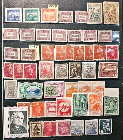 foreign postage stamps of different periods, unused and used, View more
