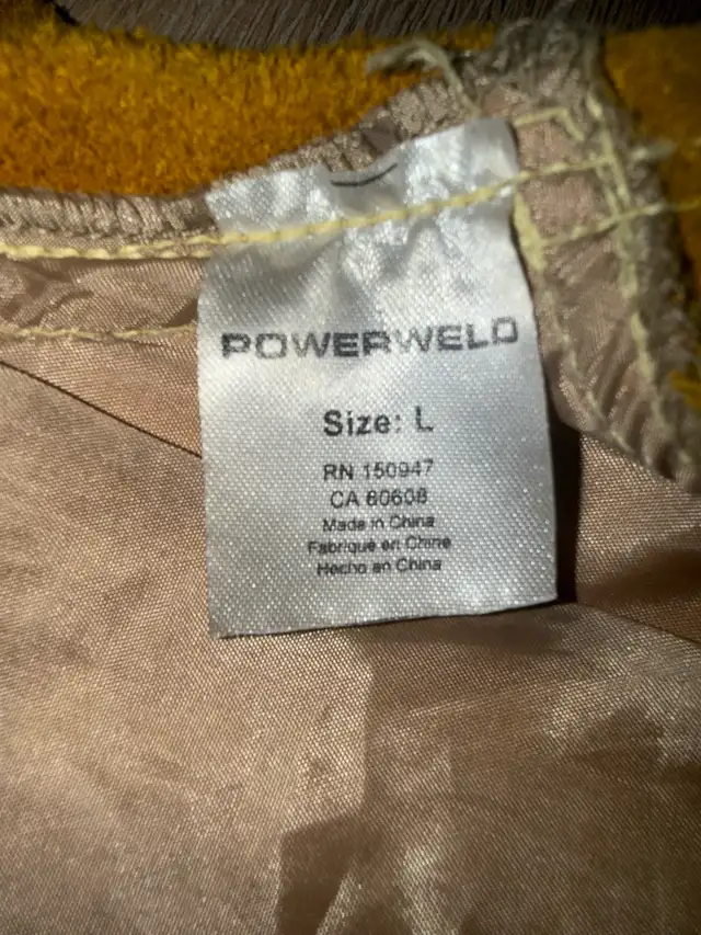 PowerWeld Leather Welding Jacket – Cropped Sleeve in Other in Edmonton - Image 6