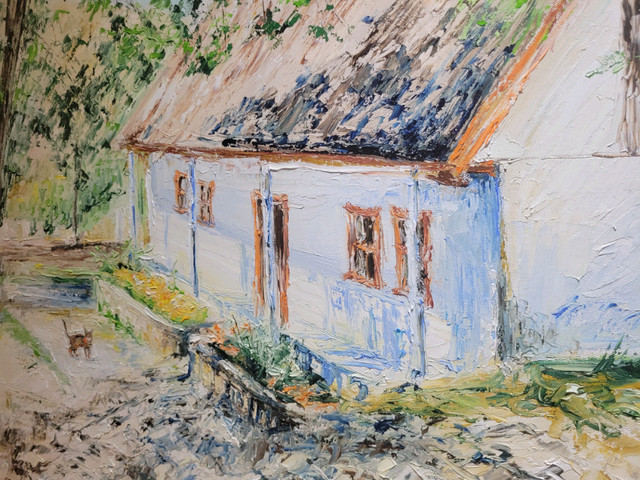 Oil painting/ tableau a l'huile " Natal village" REDUCED PRICE dans Art et objets de collection  à Ouest de l’Île - Image 2