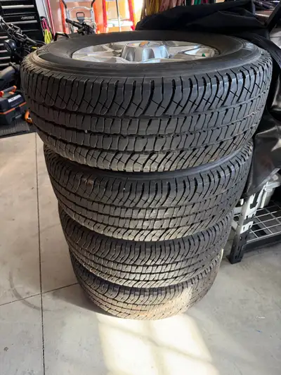 Chev 8 Bolt Rims with Tires - Michelin LT275/70R18 Very Good Shape Taken off the Original Truck When...