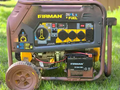 10,000 starting watts, 8,000 running watts, 439cc. Runs on gas or propane. Has both pull start and e...