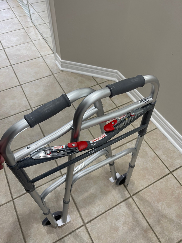 Walker with two button folding and  ski glides attached   in Health & Special Needs in Mississauga / Peel Region - Image 4