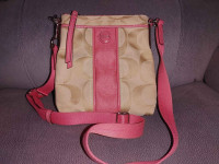 Coach Small Purse pink and Beige