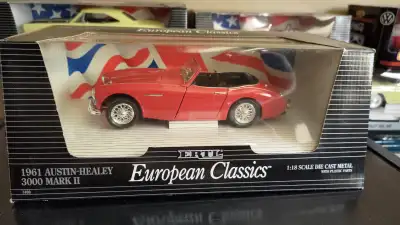 Very rare diecast model from the ERTL European Classics series of the 1961 Austin Healy Mark II road...