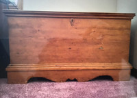 Antique blanket box with drawers and glove boxes 