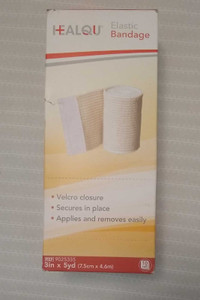 9 Rolls Elastic Bandage with Velcro Closure