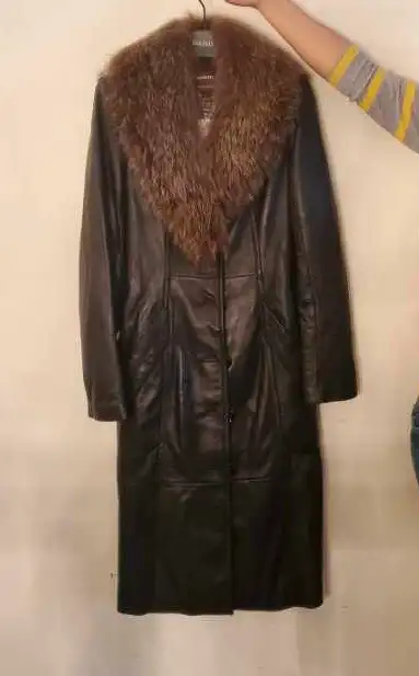 New Danier Leather Jacket Coat with fur $1,29962854393869057121